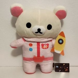 GS9079 Korilakkuma In Pink Space Suit with Rocket 🚀 Plush Bear 15 IN
